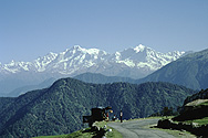 Blick auf den Himalaya von Chopta aus