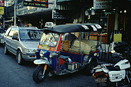 Tuktuk (Motorradtaxi) an der Khao San Road in Bangkok